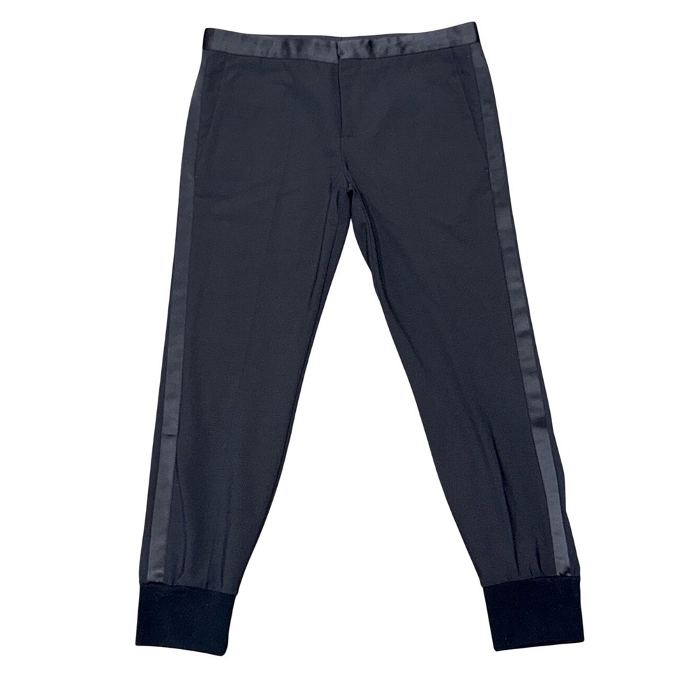 NEIL BARRETT Tuxedo Wool Blend Satin Stripe Skinny Joggers | IT 48 | US 34x26